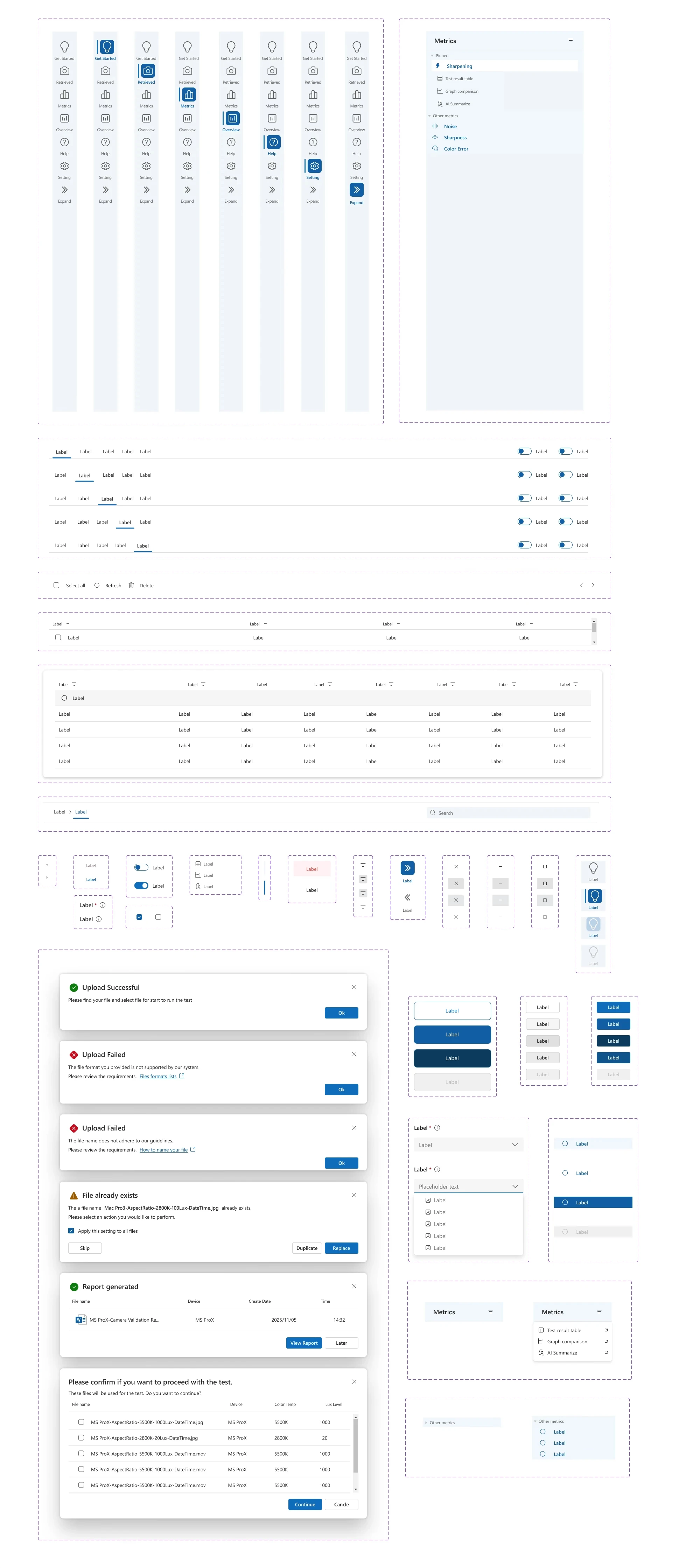 Design system — components