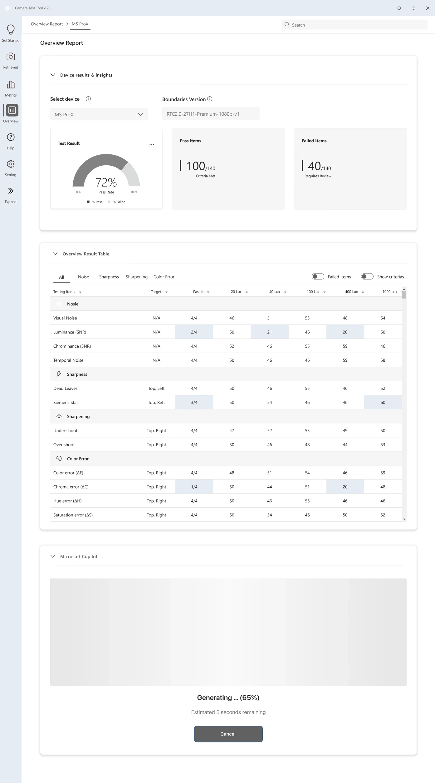 Wireframe — Export Report