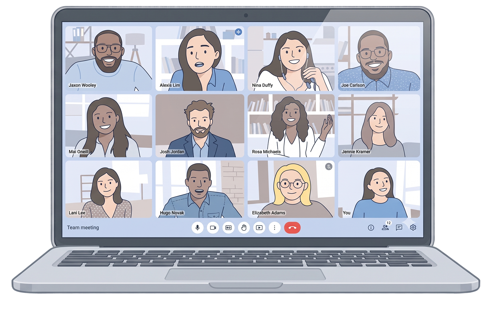 Online interview laptop preview